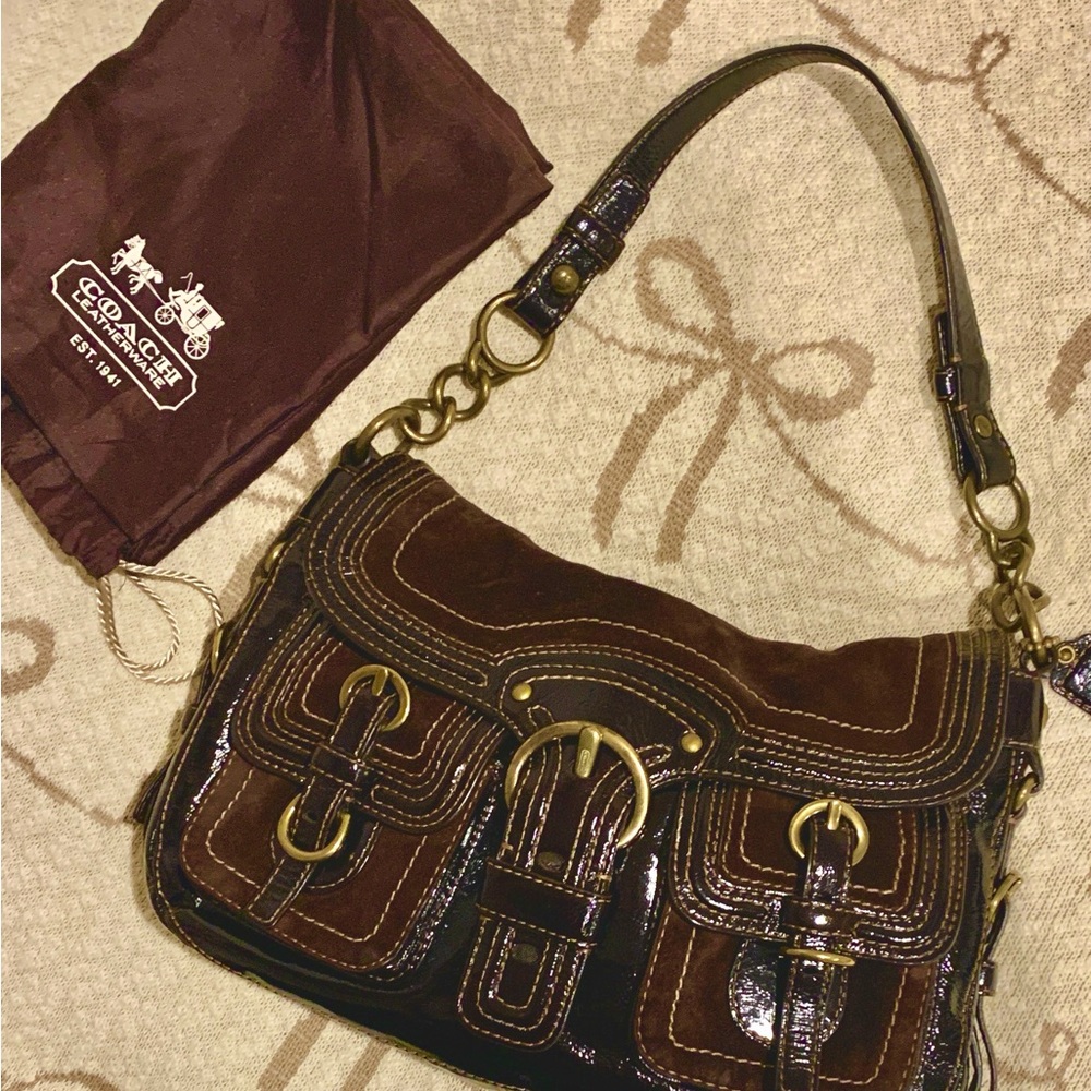Coach Legacy Garcia Hobo Chocolate Brown Leather Shoulder Bag Vintage & Dust Bag